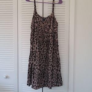 Leopard/cheetah print midi dress